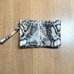 Foley & Corrina Clutch Purse. Snakeskin.